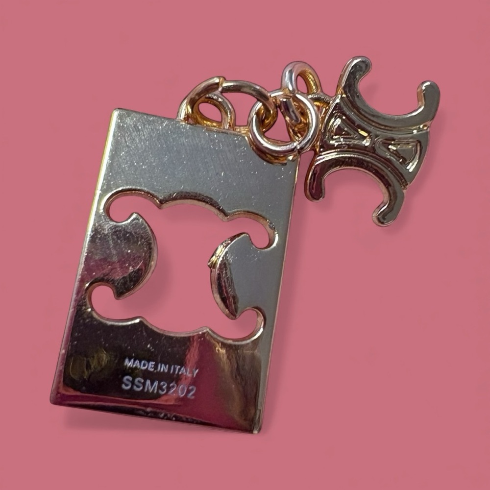 Celine Separables Triomphe Interlock Pendant - image 3